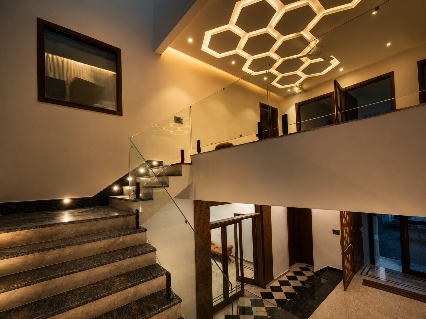 Luxury staircase design by Anita Pal Associates Noida